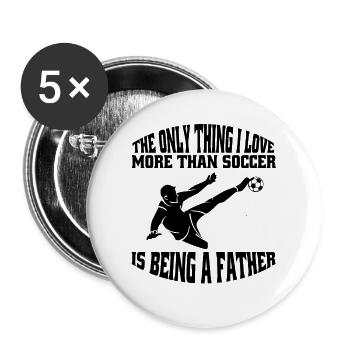 Football Father Football Coach Football Player Dad - Buttons large 2.2''/56 mm (5-pack) - white - Front