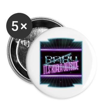 Awesome Dinosaur Lover Bodybuilding Computer - Buttons large 2.2''/56 mm (5-pack) - white - Front