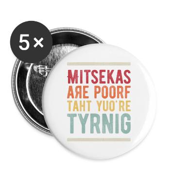 Les erreurs sont la preuve que vous essayez - Lot de 5 grands badges (56 mm) - blanc - Devant