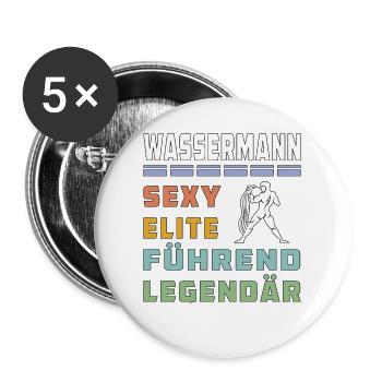 WASSERMANN - Buttons groß 56 mm (5er Pack) - Weiß - Vorne