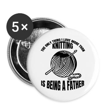 Knitting Seamstress Gift Crochet Sewing - Buttons large 2.2''/56 mm (5-pack) - white - Front