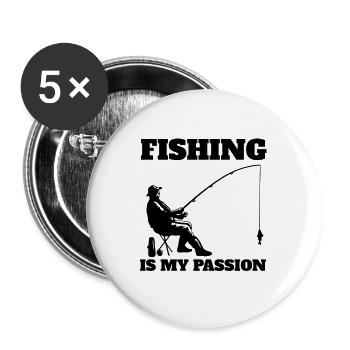 Fishing Fishing Hooks Fishing Fishing Fishing - Buttons large 2.2''/56 mm (5-pack) - white - Front