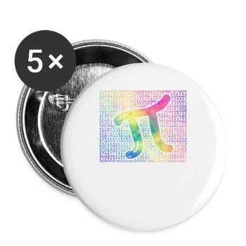 Pi Day 3.14 Cool Funny Nerd Math Lover Geek Rain - Buttons large 2.2''/56 mm (5-pack) - white - Front
