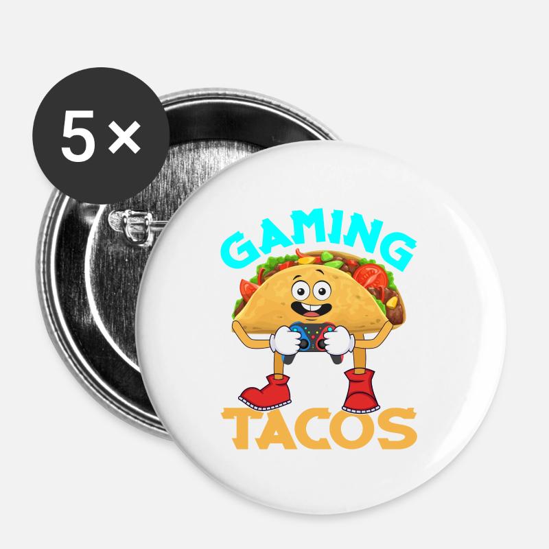 Gaming and Tacos Sleep Game Repeater Contro - Buttons large 2.2''/56 mm (5-pack) - white