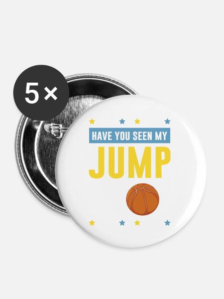 basketball jump shot - Buttons groß 56 mm (5er Pack) - Weiß