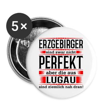 Erzgebirge Lugau - Buttons groß 56 mm (5er Pack) - Weiß - Vorne