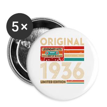 Original legendary hits Best of 1936 - Buttons large 2.2''/56 mm (5-pack) - white - Front