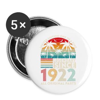 Legendary since 1922 all original parts - Buttons large 2.2''/56 mm (5-pack) - white - Front