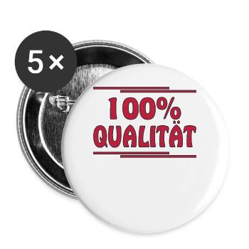 100% QUALITÄT - Buttons groß 56 mm (5er Pack) - Weiß - Vorne