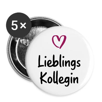 Lieblingskollegin - Buttons groß 56 mm (5er Pack) - Weiß - Vorne