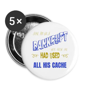 Hobbyists Robotics Tshirt Funny Citation Sci Fi - Lot de 5 grands badges (56 mm) - blanc - Devant