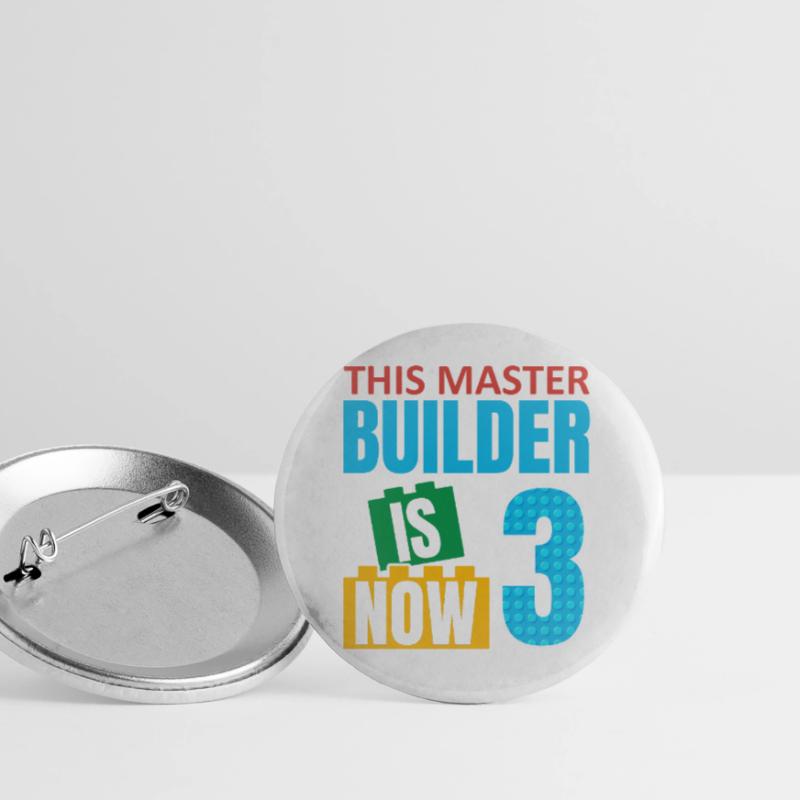 Ce constructeur est maintenant 3, blocs de jouets 3. Lot de 5 grands badges (56 mm)