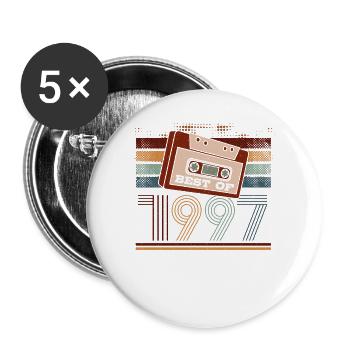 Best Of 1997 | Chemise d’anniversaire | Anniversaire - Lot de 5 grands badges (56 mm) - blanc - Devant