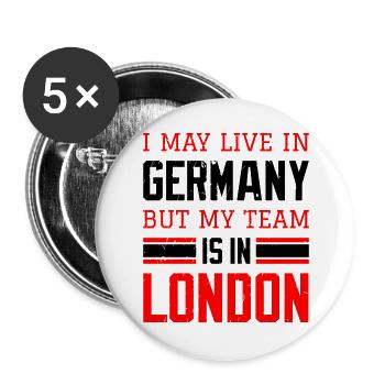London - Buttons groß 56 mm (5er Pack) - Weiß - Vorne
