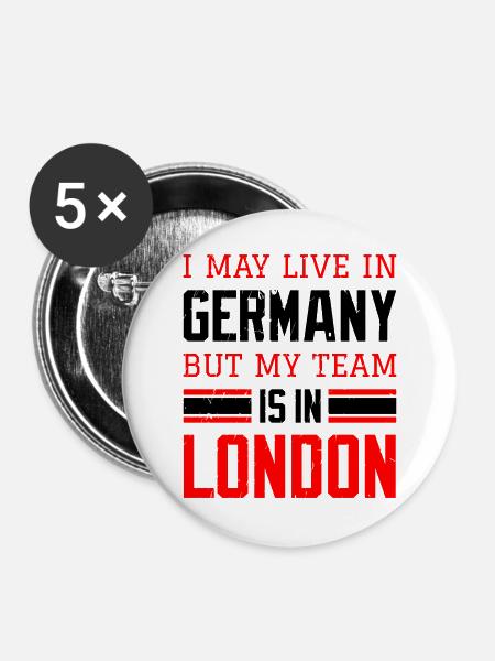 London - Buttons groß 56 mm (5er Pack) - Weiß