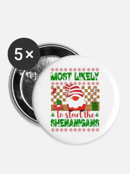 most likely to start - Buttons groß 56 mm (5er Pack) - Weiß