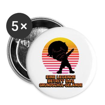 Eine Legende Betritt Das Grundschule-gelände - Buttons groß 56 mm (5er Pack) - Weiß - Vorne