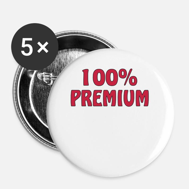 100% PREMIUM - Buttons large 2.2''/56 mm (5-pack) - white