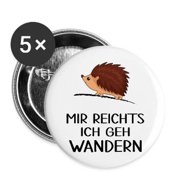 Wandern Wanderstock servus alpin Bergwandern - Buttons groß 56 mm (5er Pack) - Weiß - Vorne