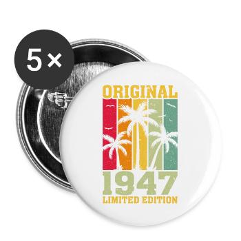 Original limited edition of 1947 - Buttons large 2.2''/56 mm (5-pack) - white - Front