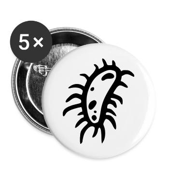bacteria cell type 3 - Lot de 5 grands badges (56 mm) - blanc - Devant