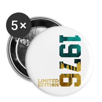 50E ANNIVERSAIRE ÉDITION LIMITÉE 1976 - Lot de 5 grands badges (56 mm) - blanc - Devant
