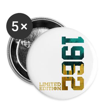 64E ANNIVERSAIRE ÉDITION LIMITÉE 1962 - Lot de 5 grands badges (56 mm) - blanc - Devant