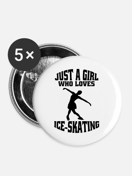 Figure skating ice skating skate figure skating - Buttons large 2.2''/56 mm (5-pack) - white