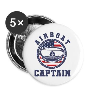 Airboat Airboat Race Airboat Race Gesche - Lot de 5 grands badges (56 mm) - blanc - Devant