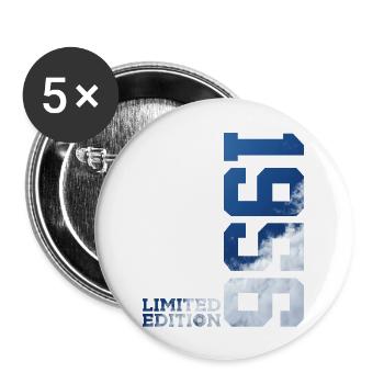 LIMITED EDITION 1956 70. GEBURTSTAG - Buttons groß 56 mm (5er Pack) - Weiß - Vorne