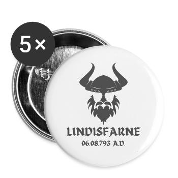 Lindisfarne - Buttons groß 56 mm (5er Pack) - Weiß - Vorne