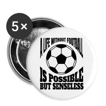 Football coach Footballer Football player Football - Buttons large 2.2''/56 mm (5-pack) - white - Front