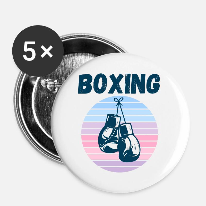 Boxing - Buttons large 2.2''/56 mm (5-pack) - white