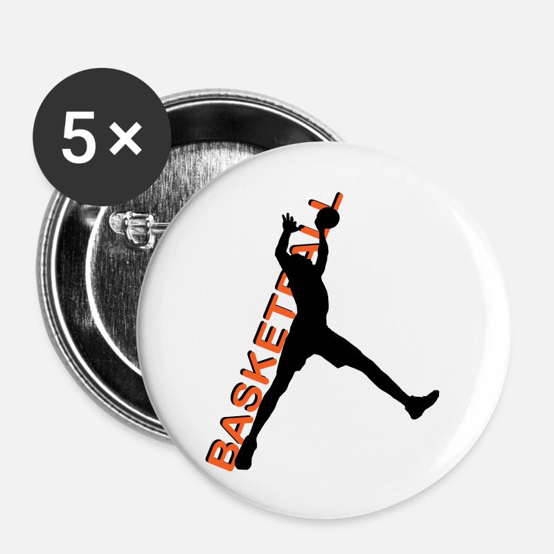 Sport. - Buttons groß 56 mm (5er Pack) - Weiß