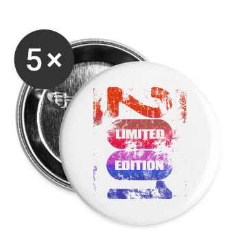 Limited Edition 2001 - Geburtstag - Jahrgang - Buttons groß 56 mm (5er Pack) - Weiß - Vorne