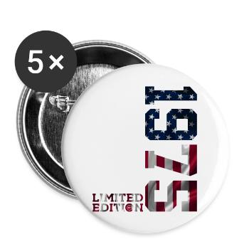 LIMITED EDITION 1975 USA 51ST BIRTHDAY - Buttons large 2.2''/56 mm (5-pack) - white - Front