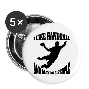 Handball Team Handball Handball Handball Players - Buttons large 2.2''/56 mm (5-pack) - white - Front
