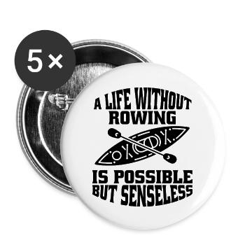 Club d’aviron des rameurs Équipe d’aviron - Lot de 5 grands badges (56 mm) - blanc - Devant