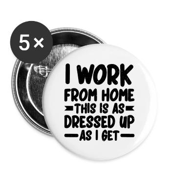 I work from home, this is as dressed up as I get 2 - Buttons large 2.2''/56 mm (5-pack) - white - Front