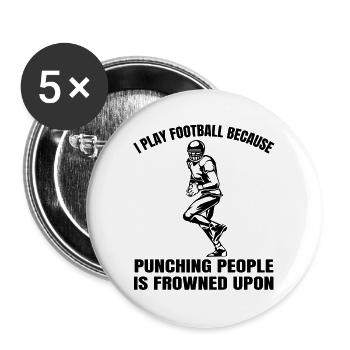 Football Players Football Coaches American Football - Buttons large 2.2''/56 mm (5-pack) - white - Front