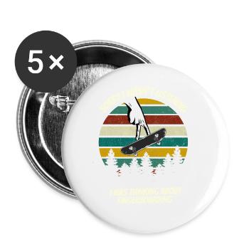 Funny Fingerboarding Shirt, Fingerboard Shirt, Fin - Buttons large 2.2''/56 mm (5-pack) - white - Front