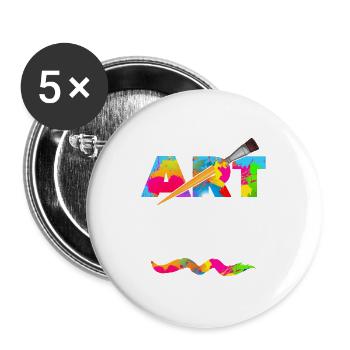 L’éducation artistique La lutte est réelle Professeur Art T - Lot de 5 grands badges (56 mm) - blanc - Devant