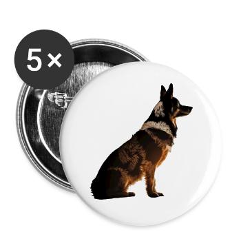 Dog - Buttons large 2.2''/56 mm (5-pack) - white - Front