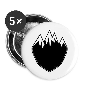 Adventure Travel Hiking Mountain - Buttons large 2.2''/56 mm (5-pack) - white - Front