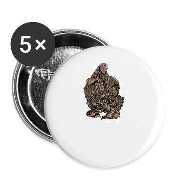 Brahma Chicken I Chicken Poultry Motif pour - Lot de 5 grands badges (56 mm) - blanc - Devant