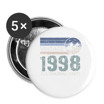 Edition Limitée Millésime 1998 - Lot de 5 grands badges (56 mm) - blanc - Devant