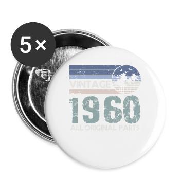 Édition Limitée 1960 Millésime - Lot de 5 grands badges (56 mm) - blanc - Devant