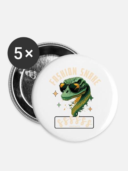 Crocodile Chic Sonnenbrillen - Buttons groß 56 mm (5er Pack) - Weiß