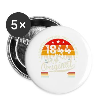 Millésime original 1944 - Lot de 5 grands badges (56 mm) - blanc - Devant