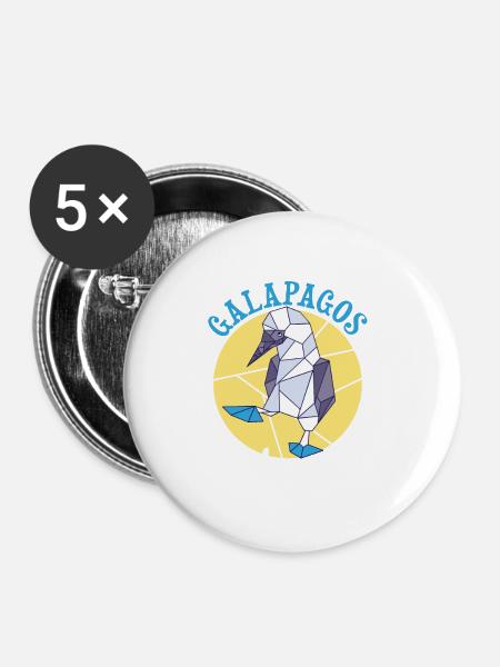 Galapagos Islands - Buttons groß 56 mm (5er Pack) - Weiß